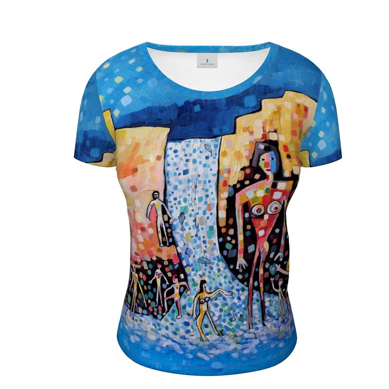 A flattering, flowing fit that echoes the painting’s sensual grace.