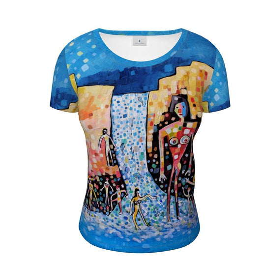 A flattering, flowing fit that echoes the painting’s sensual grace.