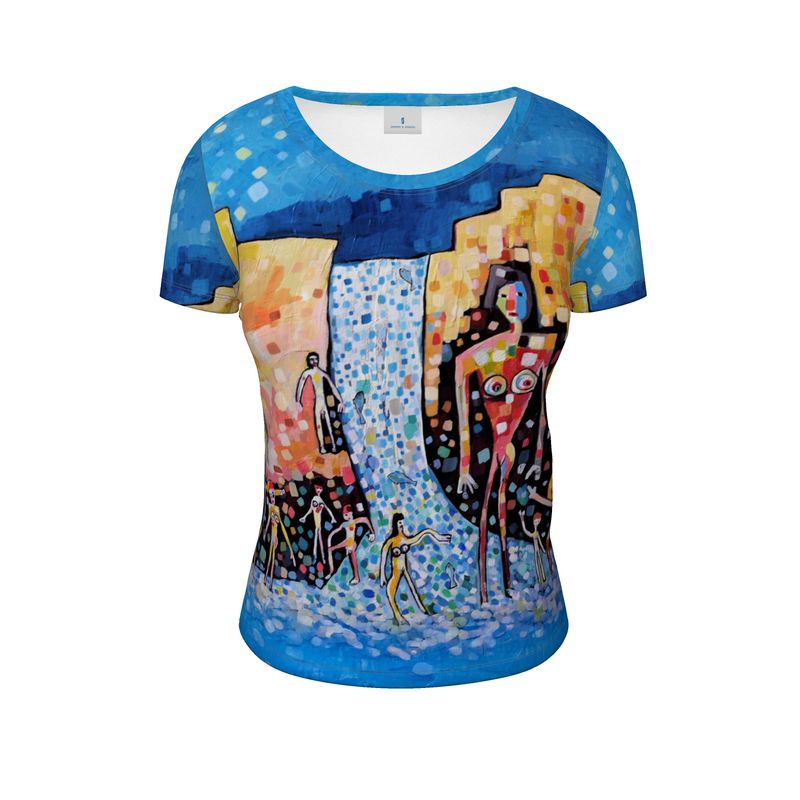 A flattering, flowing fit that echoes the painting’s sensual grace.