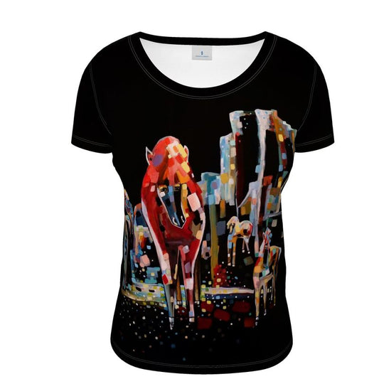 Forustuhestur – Scoop Neck T-shirt