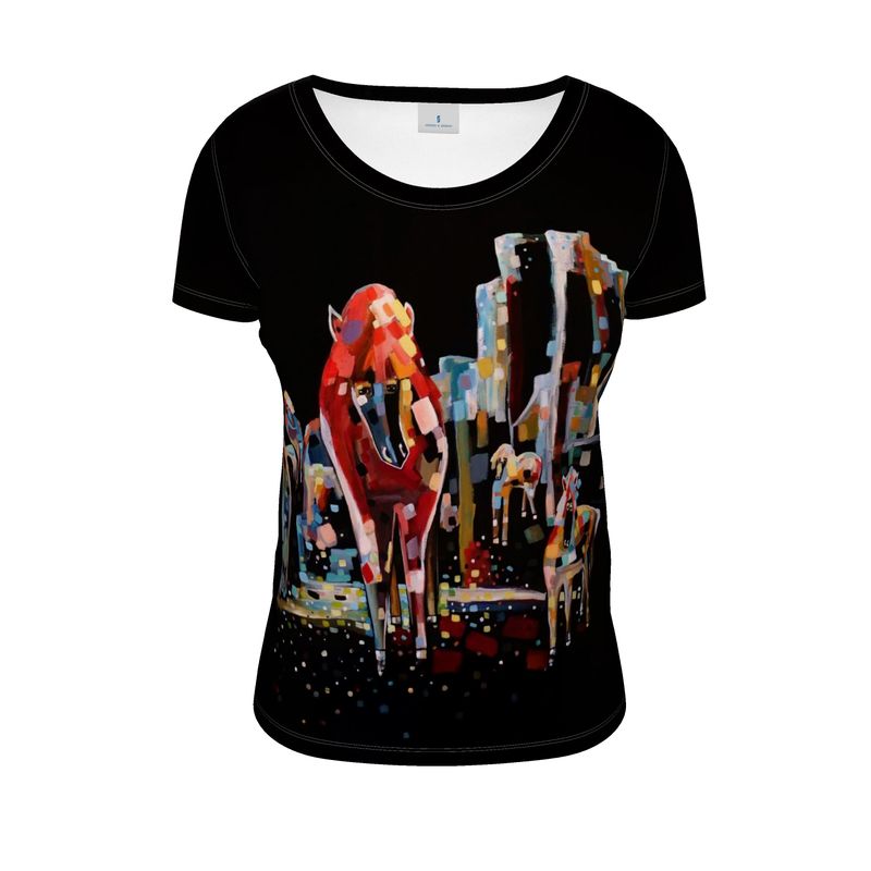 Forustuhestur – Scoop Neck T-shirt