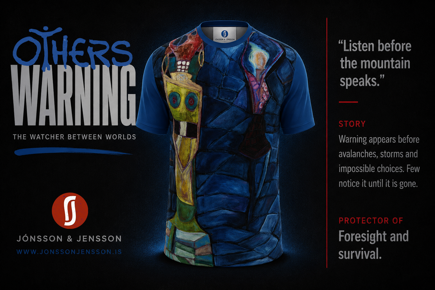 Warning – The Watcher Between Worlds | Original Nordic Art T-Shirt